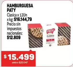 Paty - HAMBURGUESA CLASICA