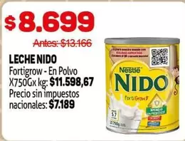 Nido - Fortigrow - En Polvo X750Gx kg