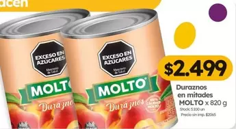 Molto - Duraznos en mitades