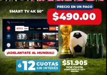 Mundial - SMART TV 4K 50"