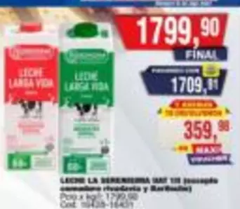 vida - LECHE LA SERENISIMA UHT 1L