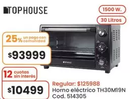 Horno eléctrico TH30M19N Cod. 514305