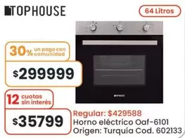 Origen - Horno eléctrico Oaf-6101