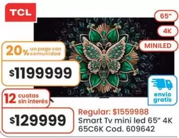 TCL - Smart Tv mini led 65" 4K 65C6K