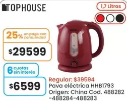 Origen - Pava eléctrica HHB1793