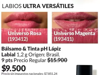 Ultra - Bálsamo & Tinta pH Lápiz Labial