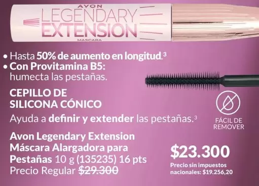 Avon - Legendary Extension Máscara Alargadora para Pestañas