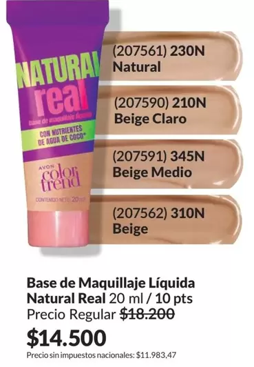 Real - Base de Maquillaje Líquida Natural