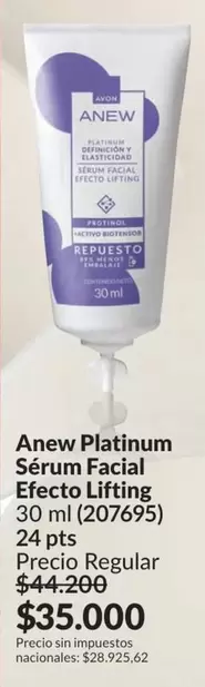 Anew -  Platinum Sérum Facial Efecto Lifting 30 ml (207695)