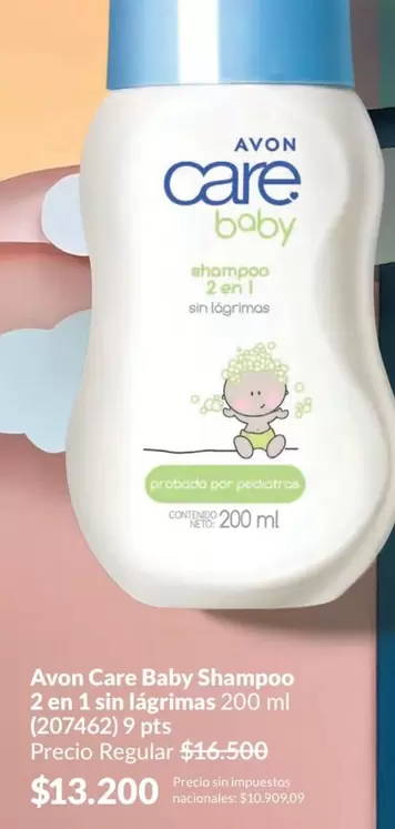 Avon - Care Baby Shampoo 2 en 1 sin lágrimas 200 ml (207462)