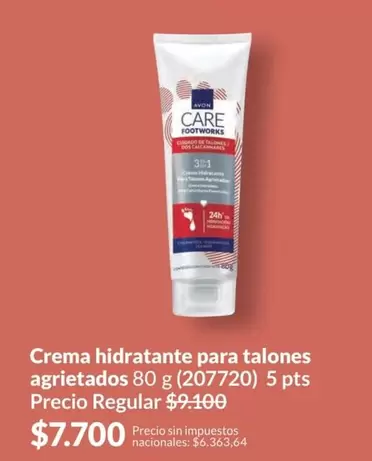 Avon - Crema hidratante para talones agrietados