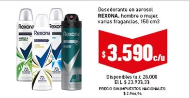 Rexona - Desodorante en aerosol
