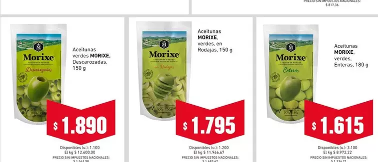 Morixe - Aceitunas verdes