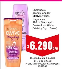 Elvive - Shampoo o acondicionador