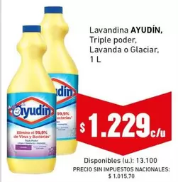 Glaciar - Lavandina Triple poder, Lavanda o