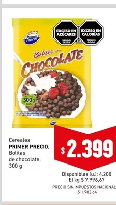 Primer Precio - Belitas de Chocolate