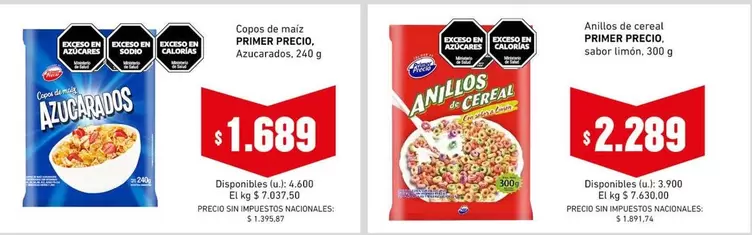 Primer - Cereales Azucarados