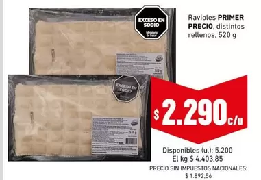 Primer Precio - Ravioles
