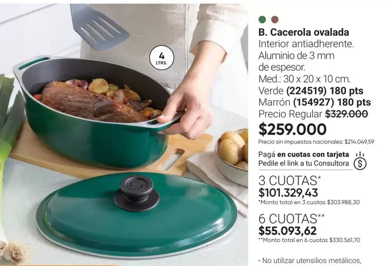 MM - Cacerola ovalada