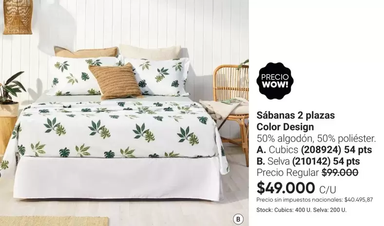 Sábanas 2 plazas
