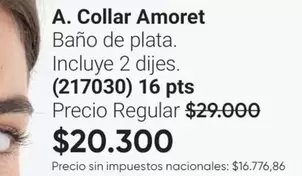 A. Collar Amoret (217030) 16 pts