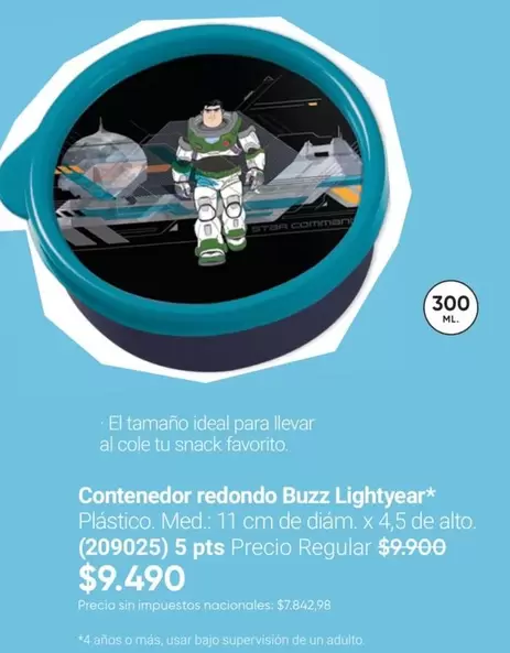 Star - Contenedor redondo Buzz Lightyear (209025)