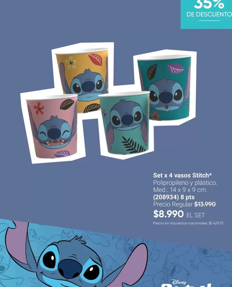 X$ - Set x 4 vasos Stitch