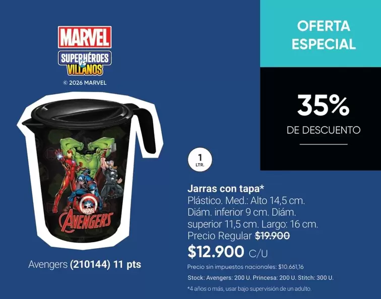 Marvel - Jarras con tapa Avengers (210144)