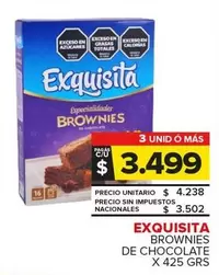 Exquisita - Brownies de Chocolate