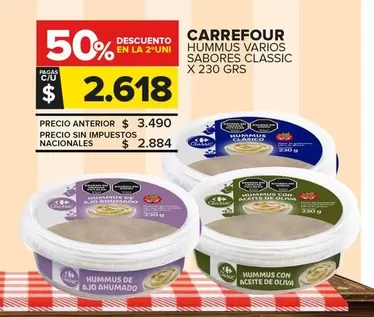 Carrefour - HUMMUS VARIOS SABORES CLASSIC