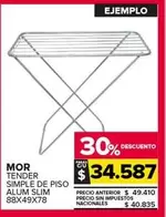Mor - MOR TENDER SIMPLE DE PISO ALUM SLIM 88X49X78