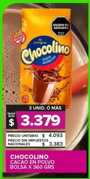 La Virginia - CHOCOLINO CACAO EN POLVO BOLSA