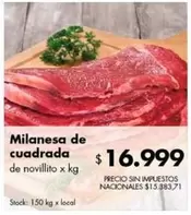 X$ - Milanesa de cuadrada