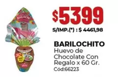 X$ - Huevo de Chocolate Con Regalo x 60 Gr. Cód:66223
