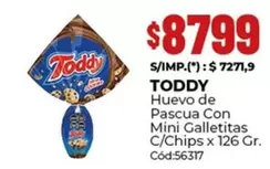 Toddy - Huevo de Pascua Con Mini Galletitas C/Chips x 126 Gr. Cód:56317