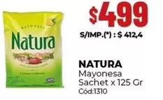 Natura - Mayonesa Sachet x 125 Gr Cód:1310