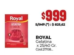 Royal - Gelatina x 25/40 Gr. Cód:21708