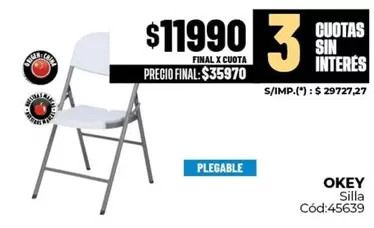 Okey - Silla Plegable Cód:45639
