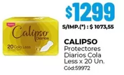 Calipso - Protectores Diarios Cola Less x 20 Un. Cód:59972