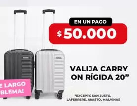 VALIJA CARRY ON RÍGIDA 20"