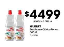 Hileret - Endulzante Clásico Forte x 500 Ml. Cód:18589