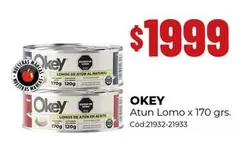 Okey - Atun Lomo x 170 grs. Cód:21932-21933