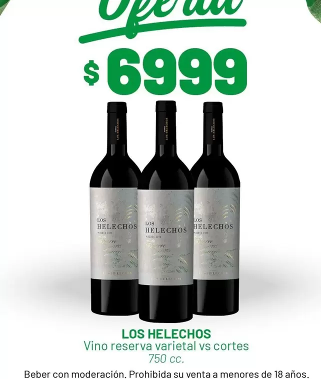 Los Helechos - Vino reserva varietal vs cortes