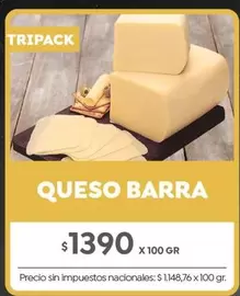 X$ - QUESO BARRA