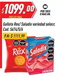 Mas - Galleta Rex/Saladix variedad selecc Cod. 5674/5/6