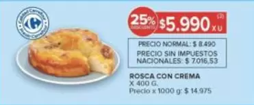 Carrefour - ROSCA CON CREMA
