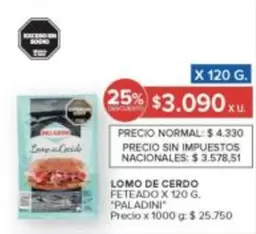 Paladini - LOMO DE CERDO FETEADO