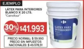Carrefour - LÁTEX PARA INTERIORES BLANCO