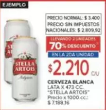 Stella Artois - CERVEZA BLANCA LATA