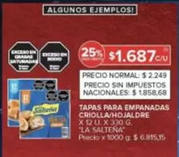 La Salteña - TAPAS PARA EMPANADAS CRIOLLA/HOJALDRE